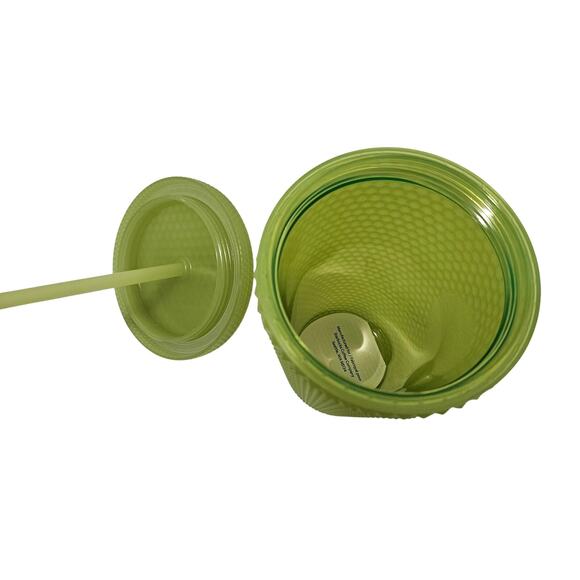 Starbucks 2022 Fall Lime Green Glow In The Dark Studded Grande 16oz Tumbler New - Picture 6 of 7